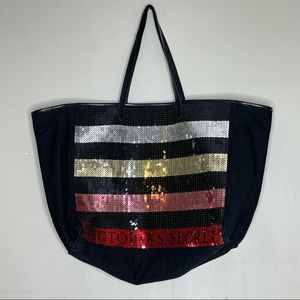 VICTORIA’S SECRET Multicolored Sequined Front Large Tote Bag